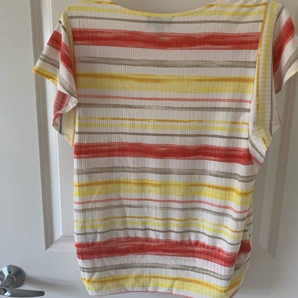ABG women’s striped mix color blouse half sleeve - Picture 3 of 3